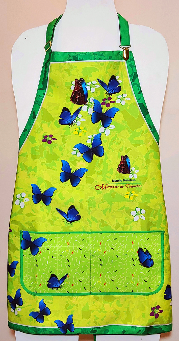 Delantal Mariposas Azules