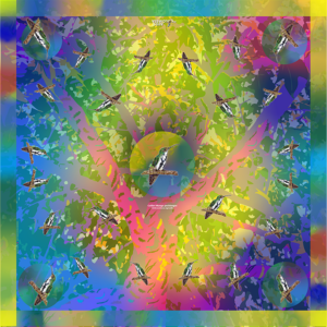 Pañoleta Colibrí Mango Pechinegro